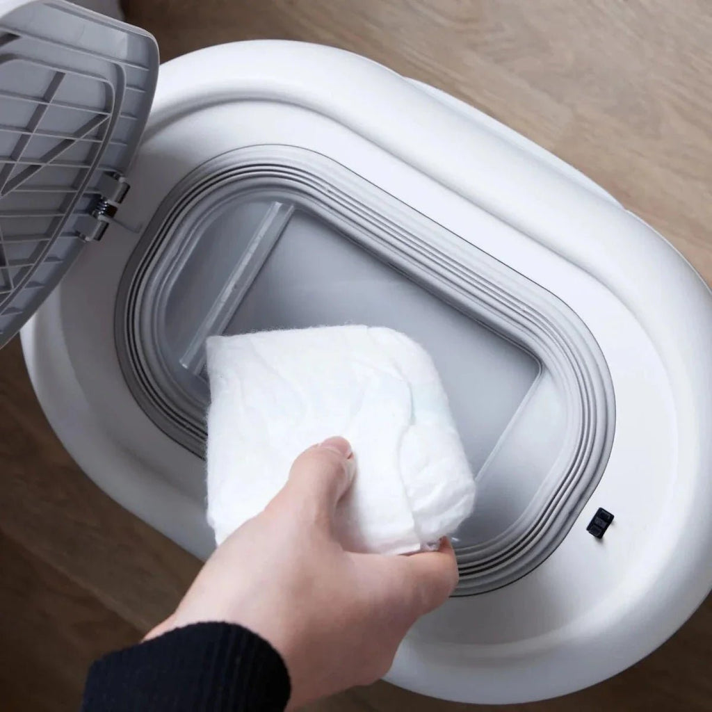 Shnuggle Eco - Touch Nappy Bin - White - Baby&More