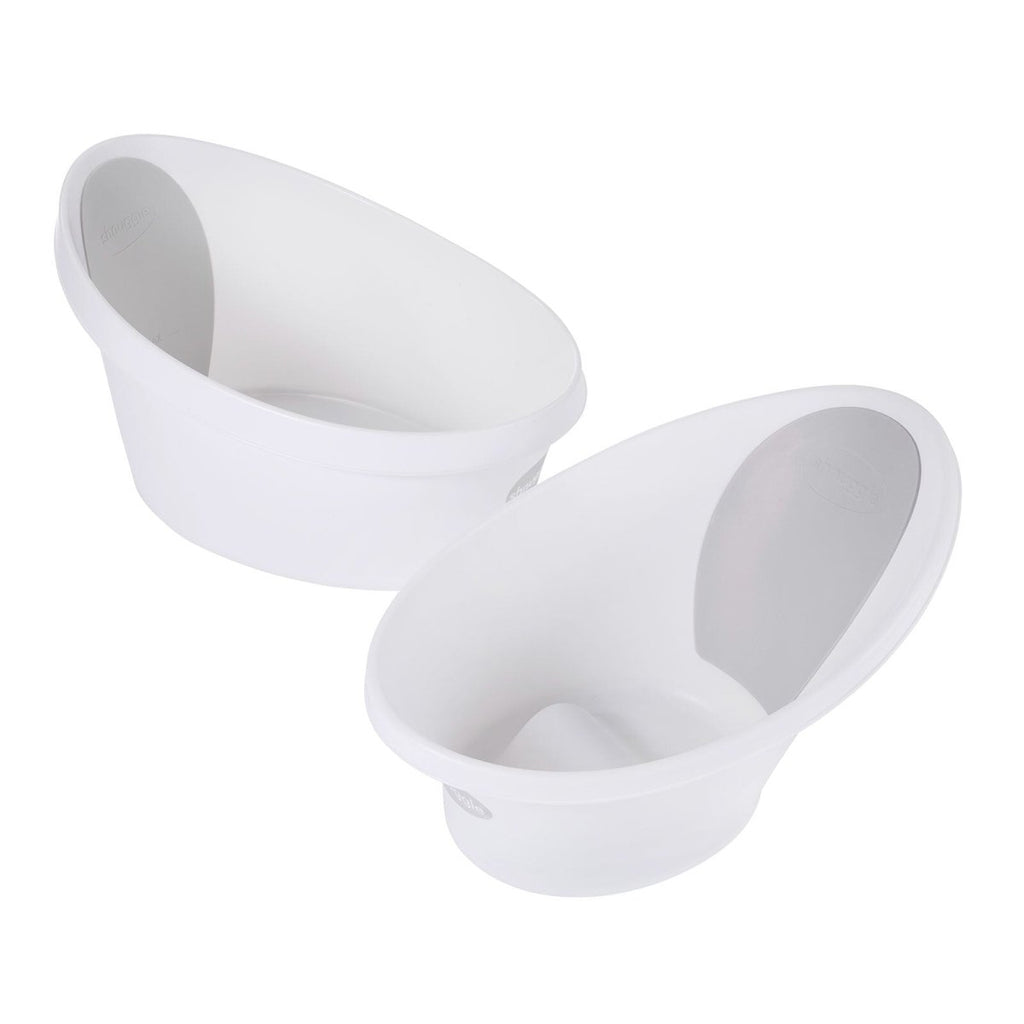 Shnuggle Toddler Bath Tub - White With Light Grey Backrest - Baby&More