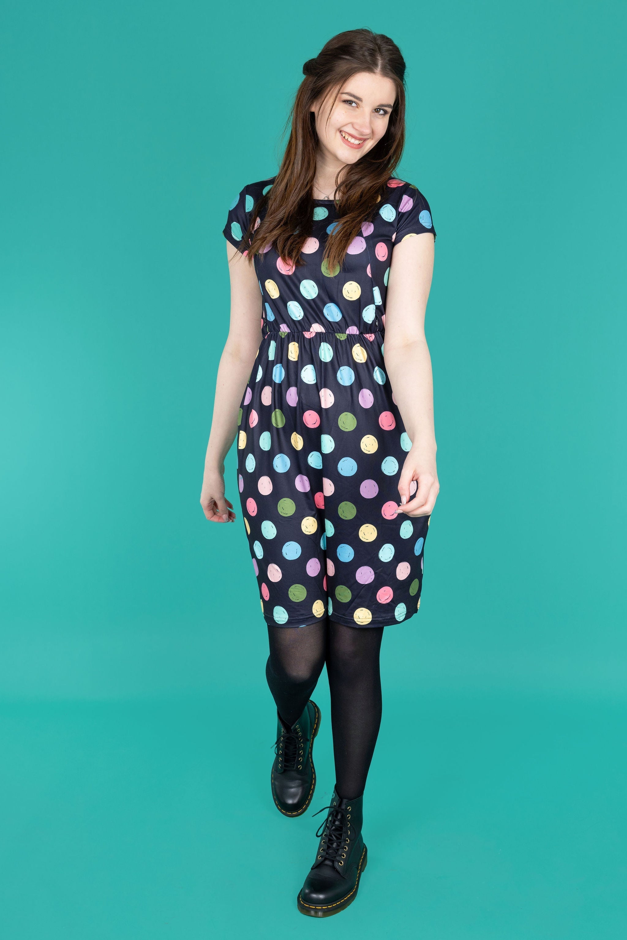 The Knee Length Breastfeeding Dress - Spot