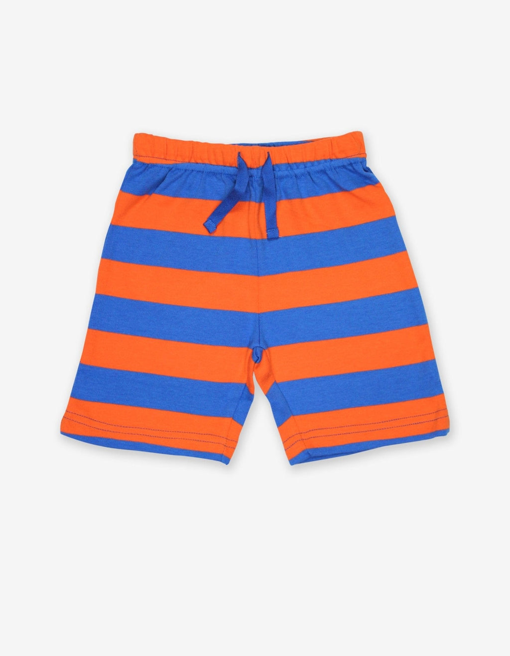 Toby Tiger Organic Shorts - Orange and Blue Stripe