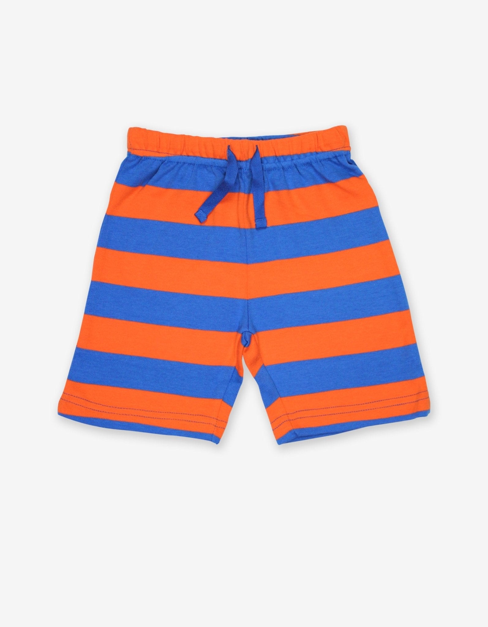 Toby Tiger Organic Shorts - Orange and Blue Stripe