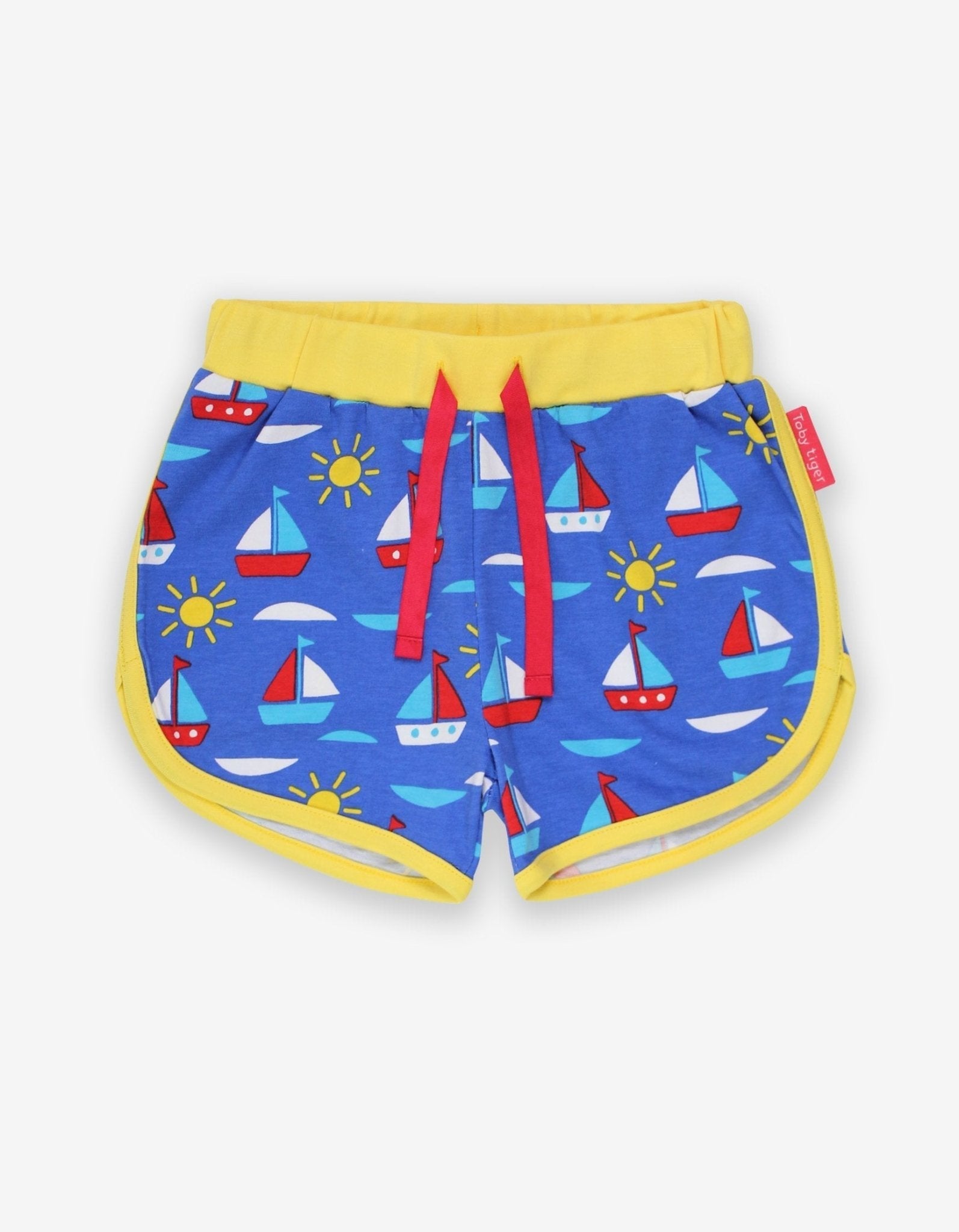 Toby Tiger Organic Running Shorts - Boat Print