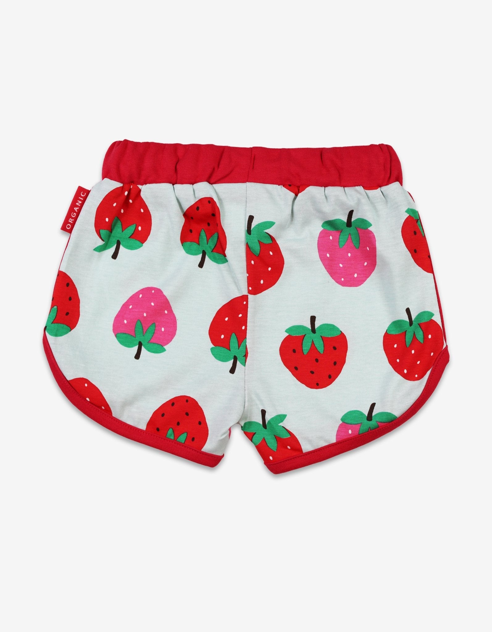 Toby Tiger Organic Running Shorts - Strawberry Print
