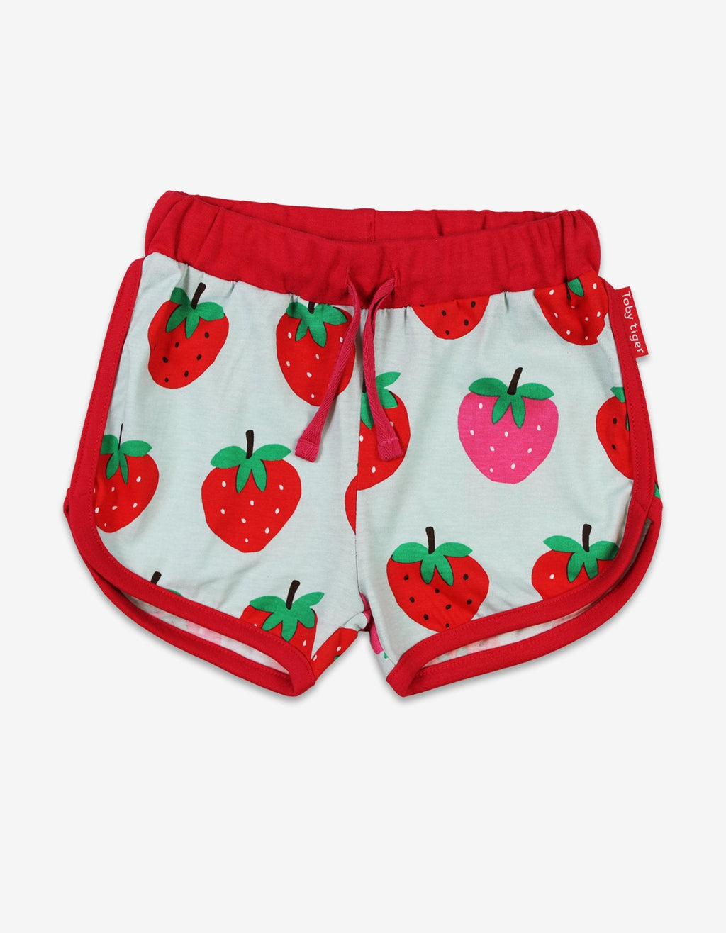 Toby Tiger Organic Running Shorts - Strawberry Print