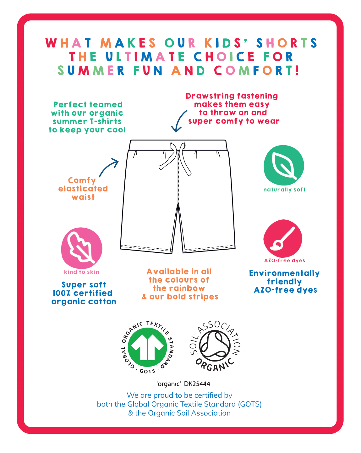 Toby Tiger Organic Shorts - Red