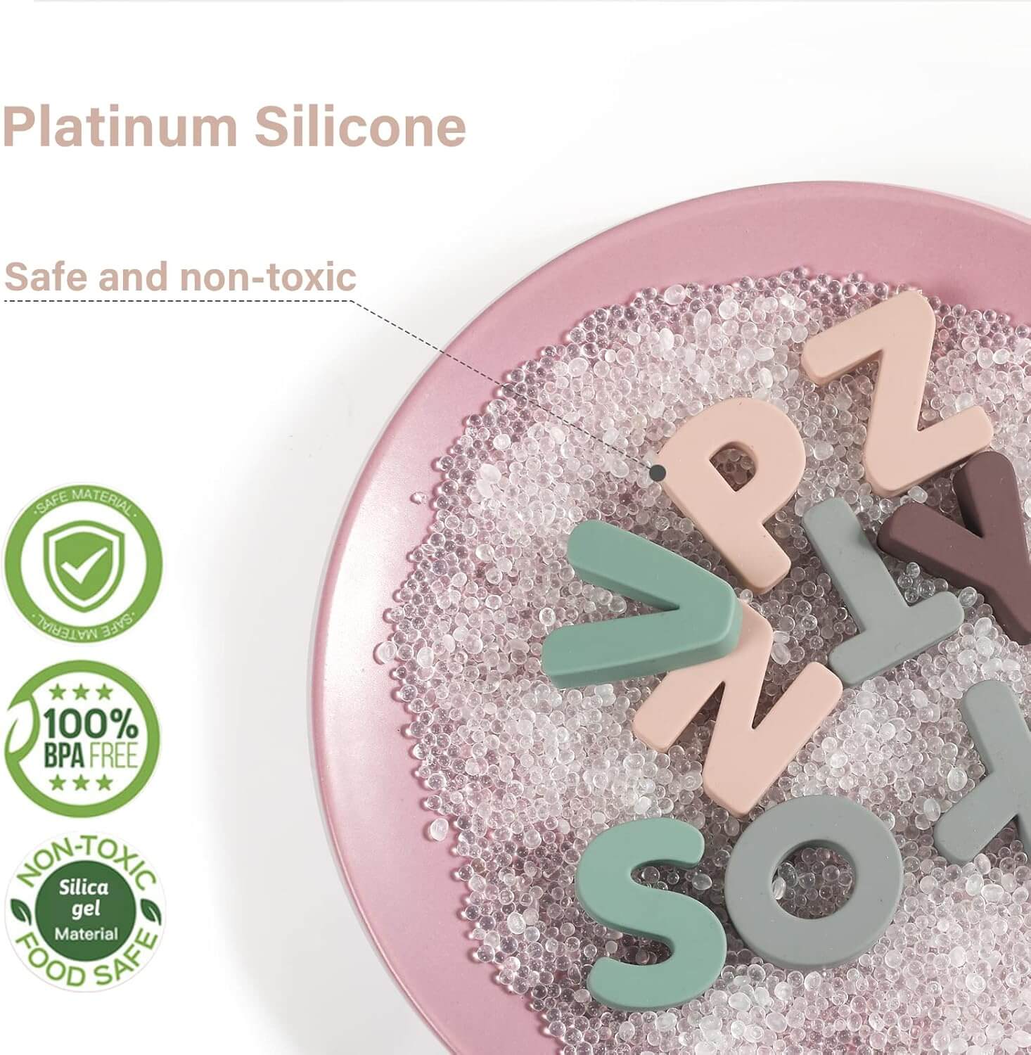 Silicone Alphabet Puzzle in Muted Colours - Baby&More