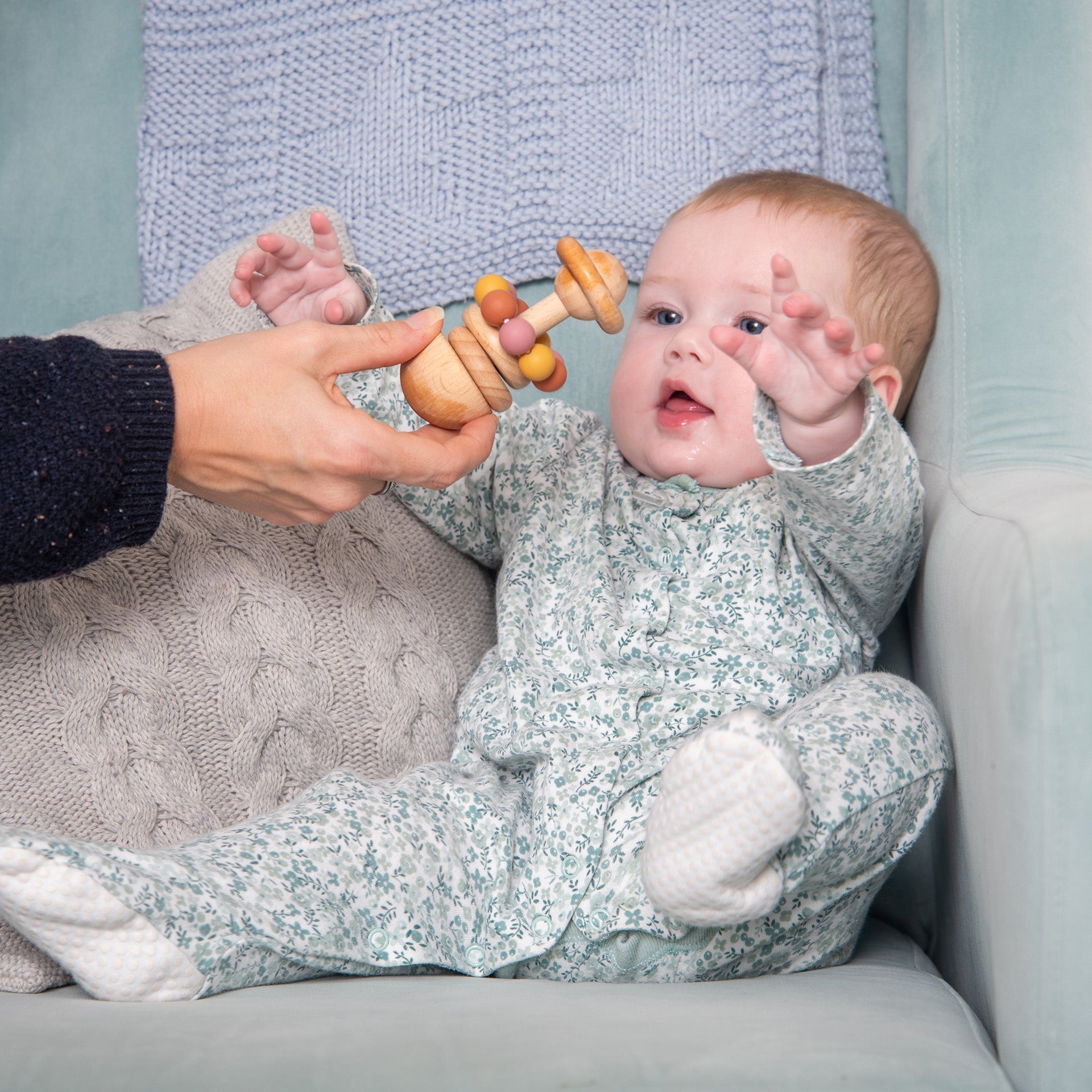 SiliSoft® Bead Rattle - Earth - Baby&More