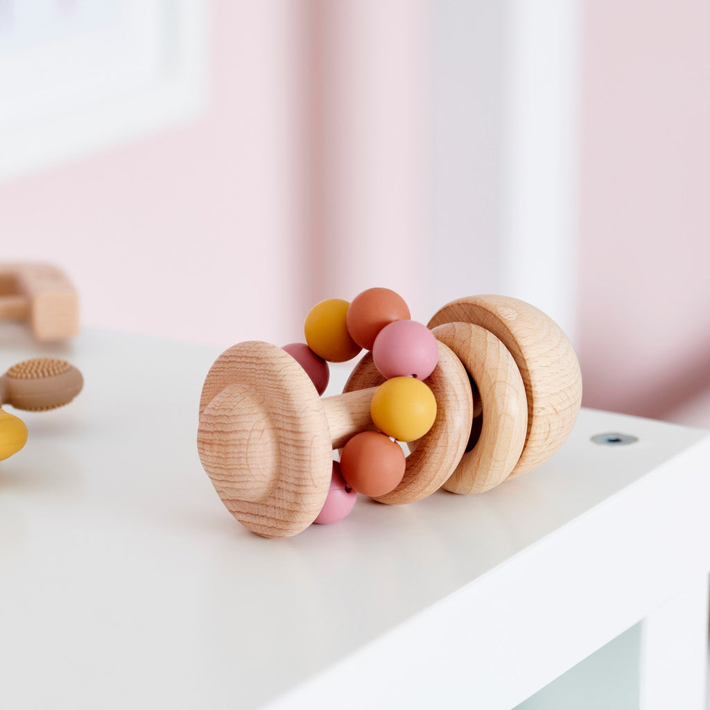 SiliSoft® Bead Rattle - Earth - Baby&More