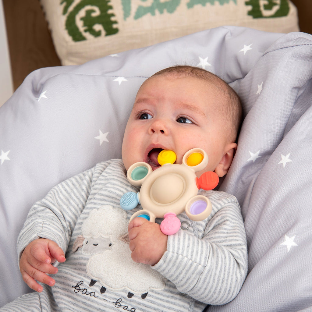 SiliSoft® Silicone Pop Teether - Rainbow - Baby&More