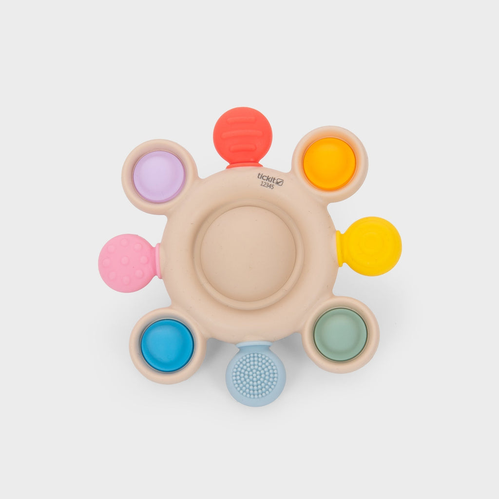 SiliSoft® Silicone Pop Teether - Rainbow - Baby&More