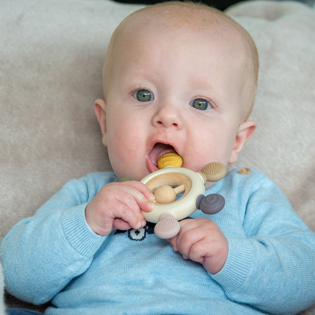 SiliSoft® Rattle Teether - Earth - Baby&More