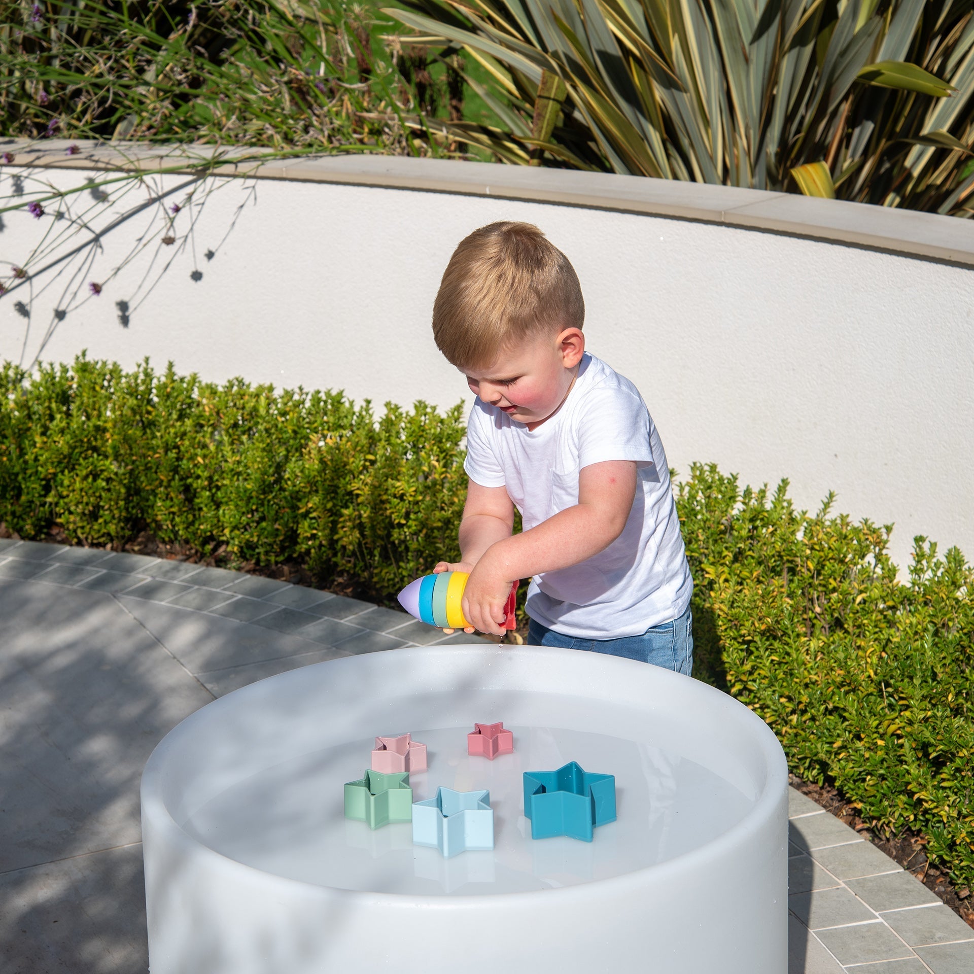 SiliSoft® Rocket Stacker - Rainbow - Baby&More