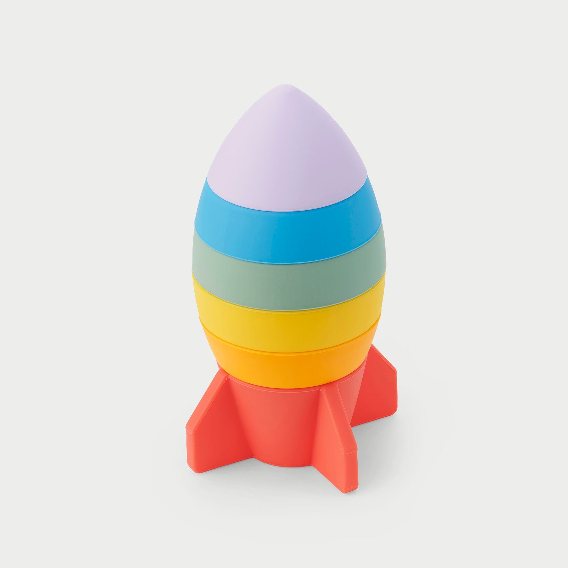 SiliSoft® Rocket Stacker - Rainbow - Baby&More