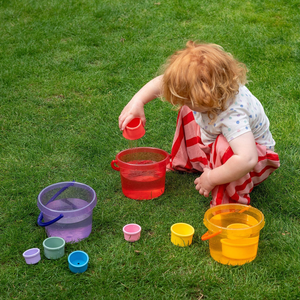 SiliSoft® Round Stacking Cups - Rainbow - Baby&More