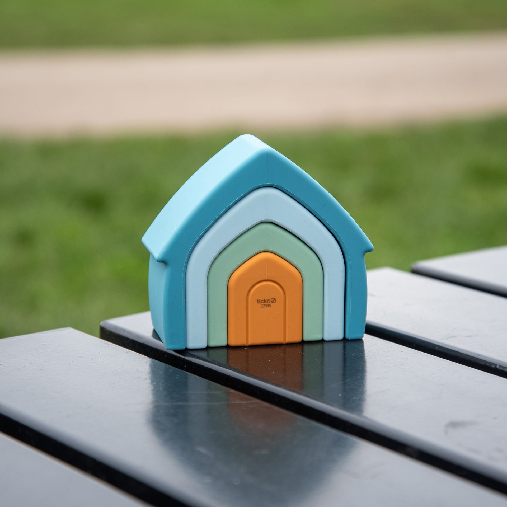 SiliSoft® Stacking Houses - Neutral - Baby&More