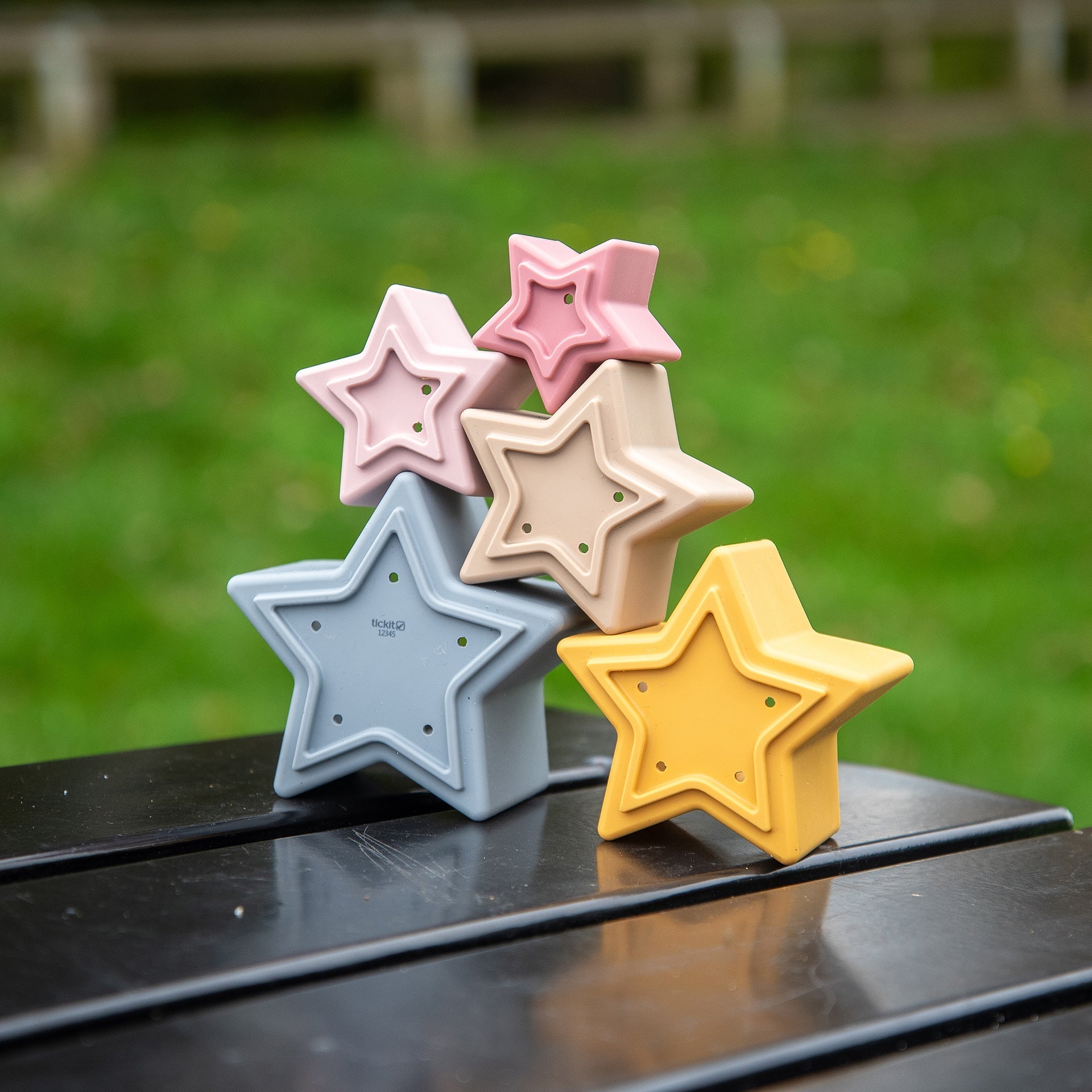 SiliSoft® Star Stacking Cups - Earth - Baby&More