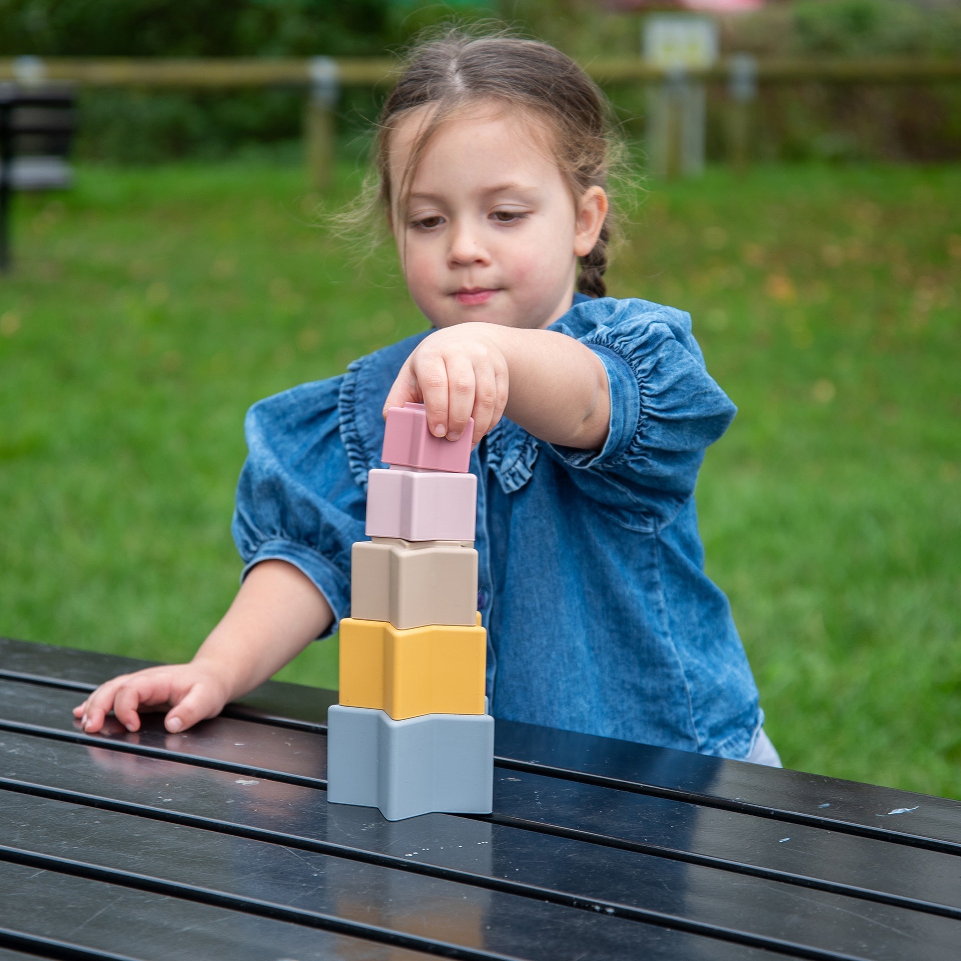 SiliSoft® Star Stacking Cups - Earth - Baby&More