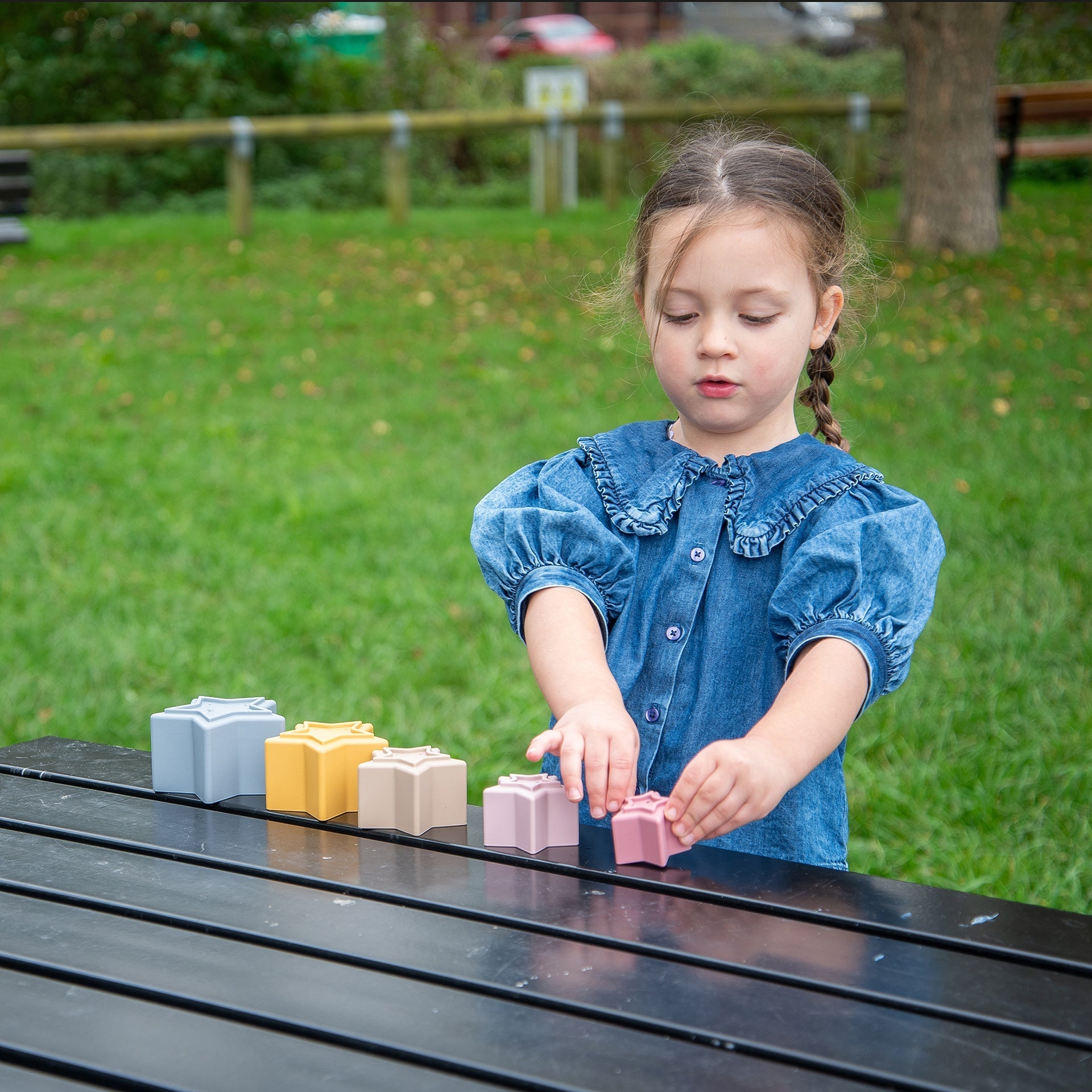 SiliSoft® Star Stacking Cups - Earth - Baby&More