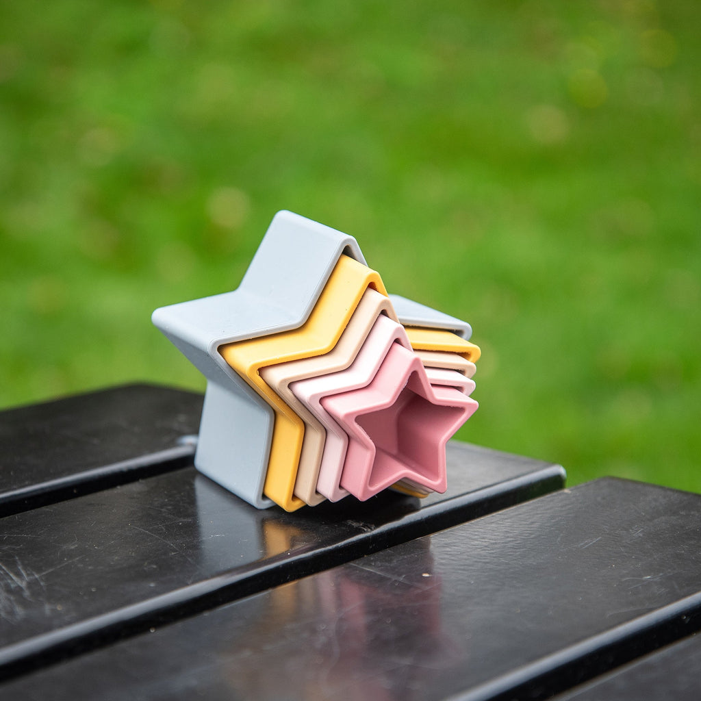 SiliSoft® Star Stacking Cups - Earth - Baby&More