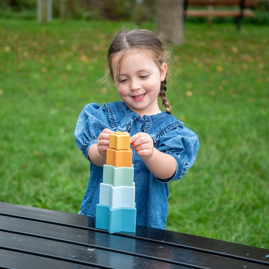 SiliSoft® Star Stacking Cups - Neutral - Baby&More