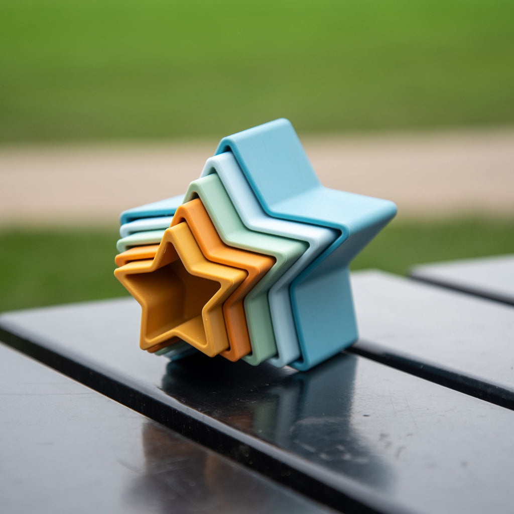 SiliSoft® Star Stacking Cups - Neutral - Baby&More
