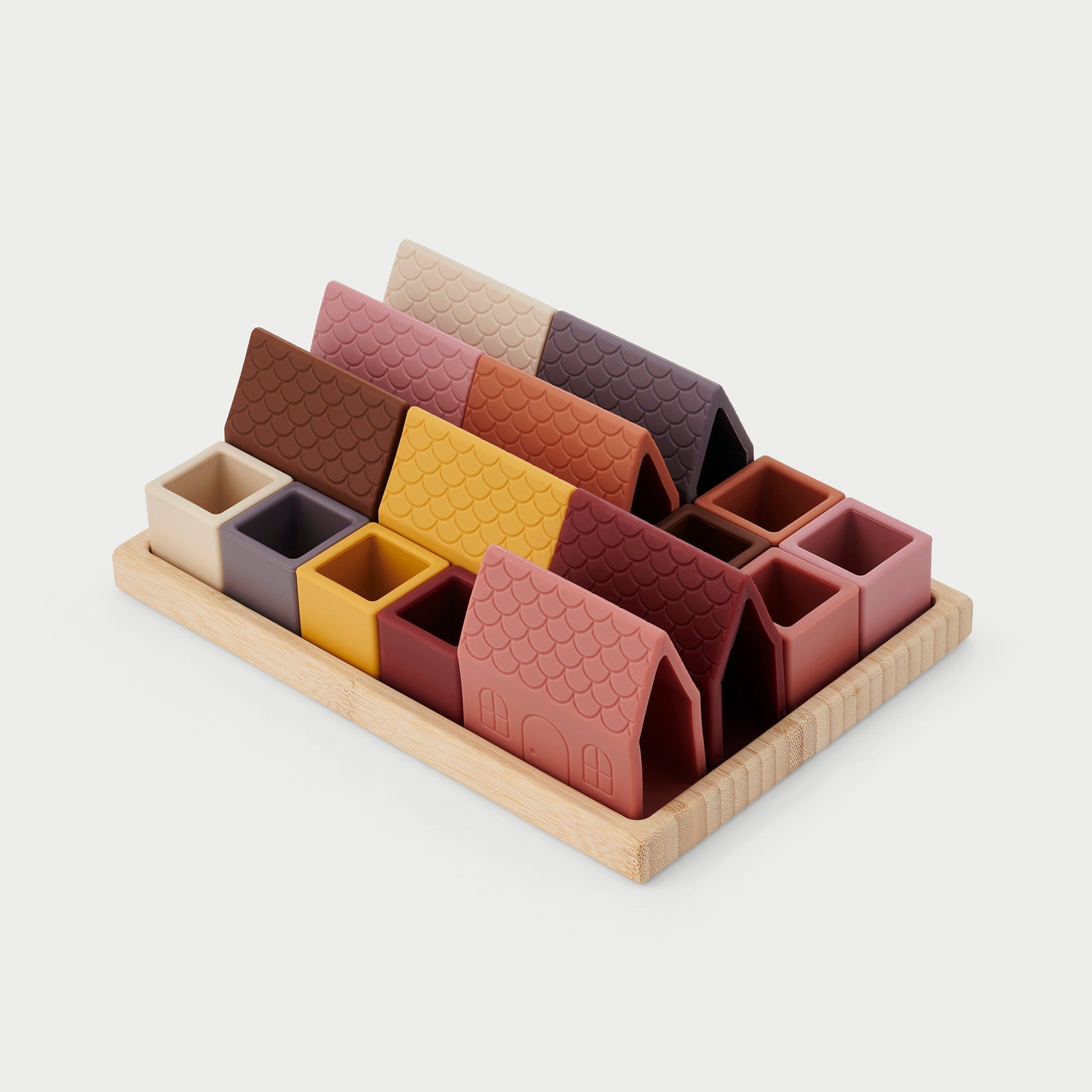 SiliSoft® Village Blocks - Earth - Baby&More