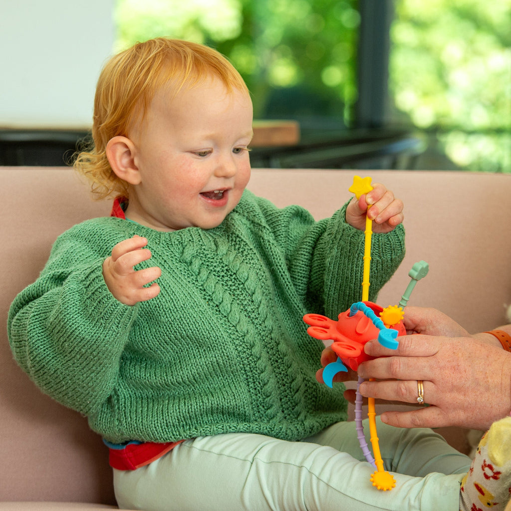 SiliSoft® Zip Pull Toy - Rainbow - Baby&More