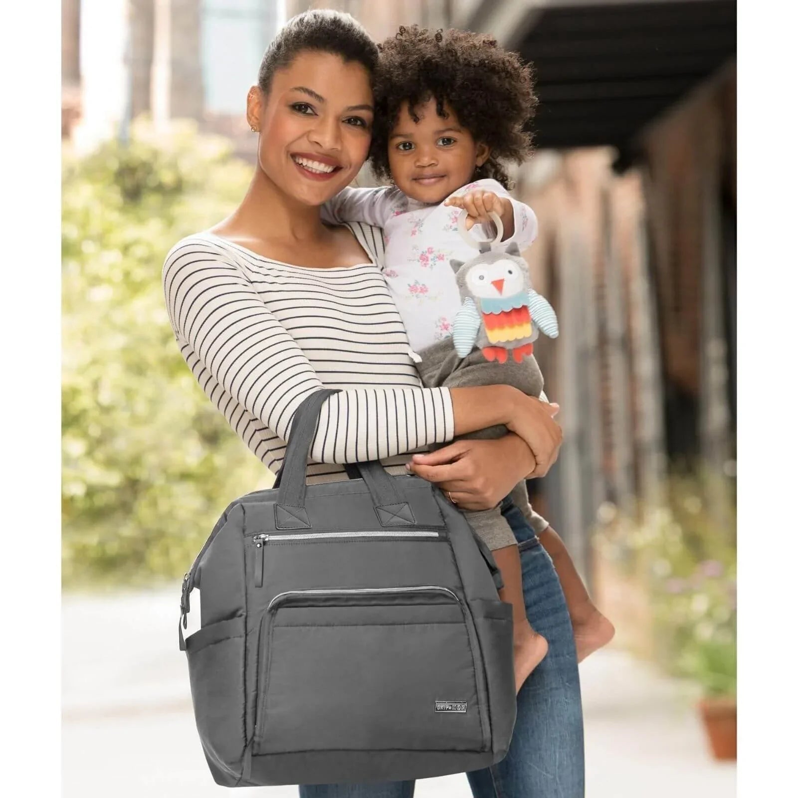 Skip Hop Main Frame Changing Backpack - Charcoal Grey - Baby&More