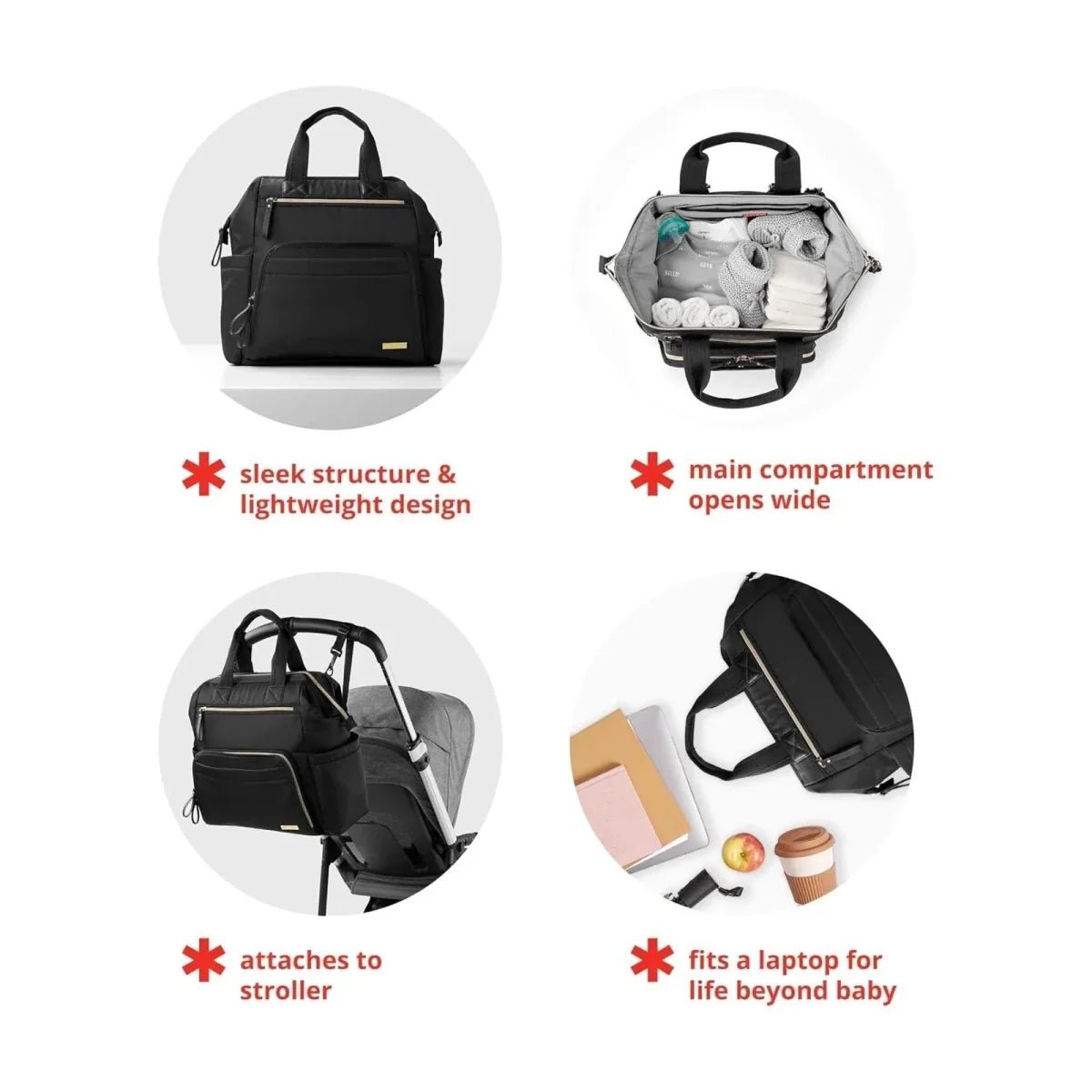 Skip Hop Main Frame Wide Open Backpack - Black - Baby&More