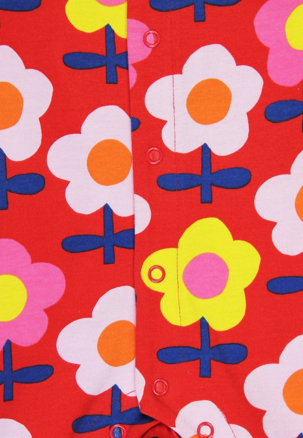 Organic Sleepsuit - Pink Flower Print