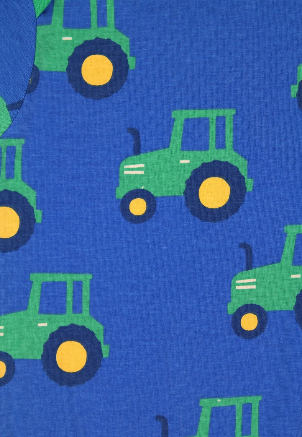 Organic Sleepsuit - Hillside Tractor Print