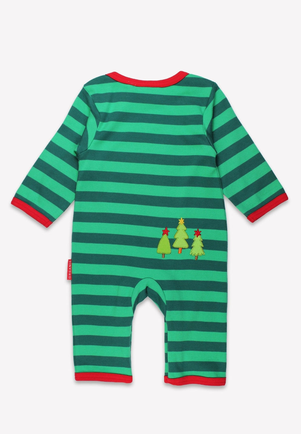Organic Sleepsuit - Christmas Bear Applique