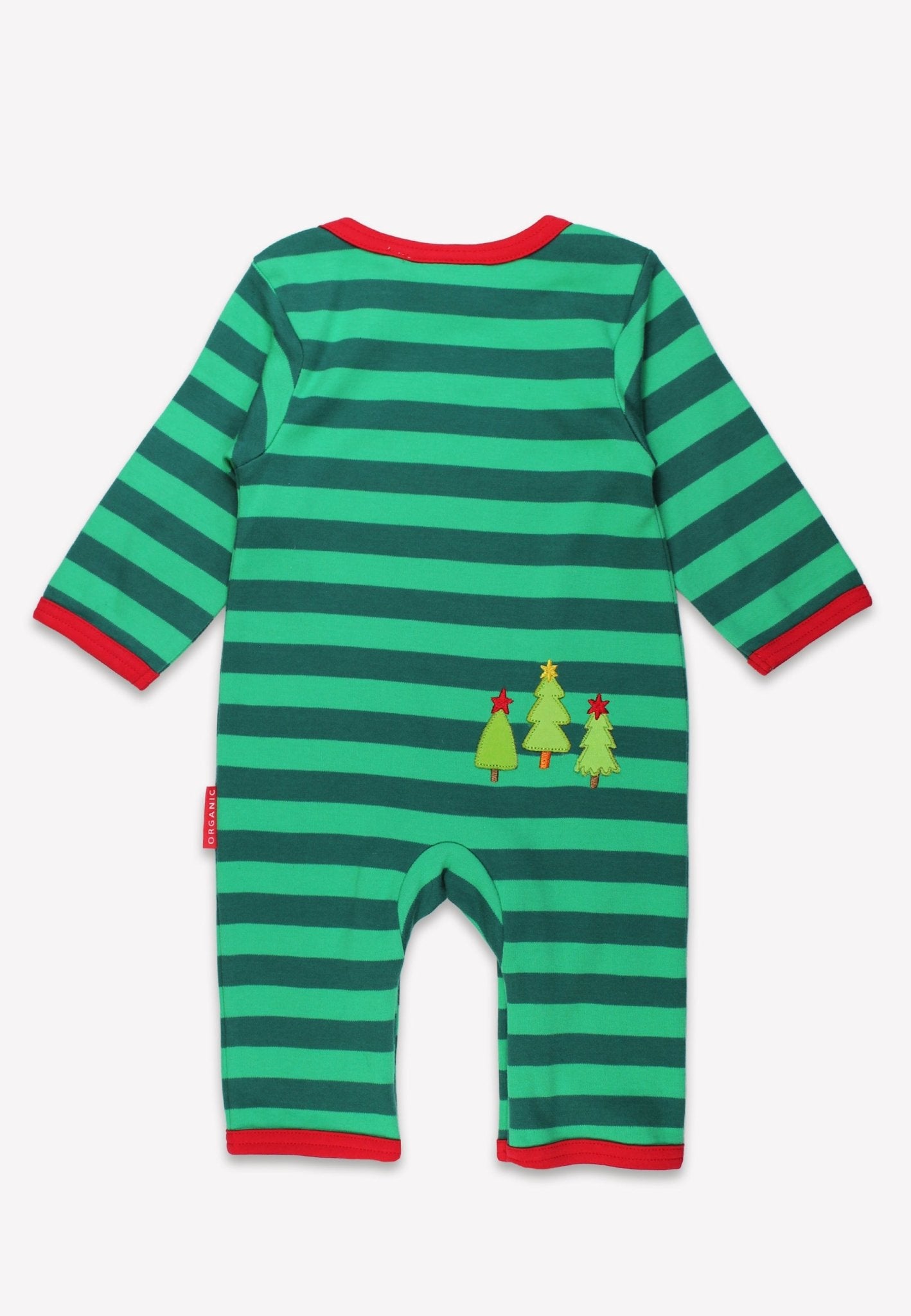 Organic Sleepsuit - Christmas Bear Applique