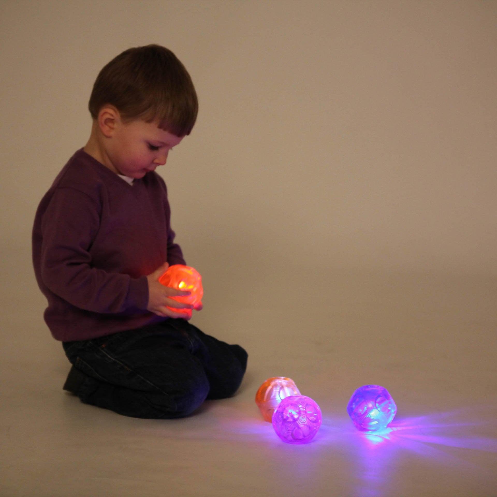 Small Irregular Sensory Flashing Ball Set - Baby&More