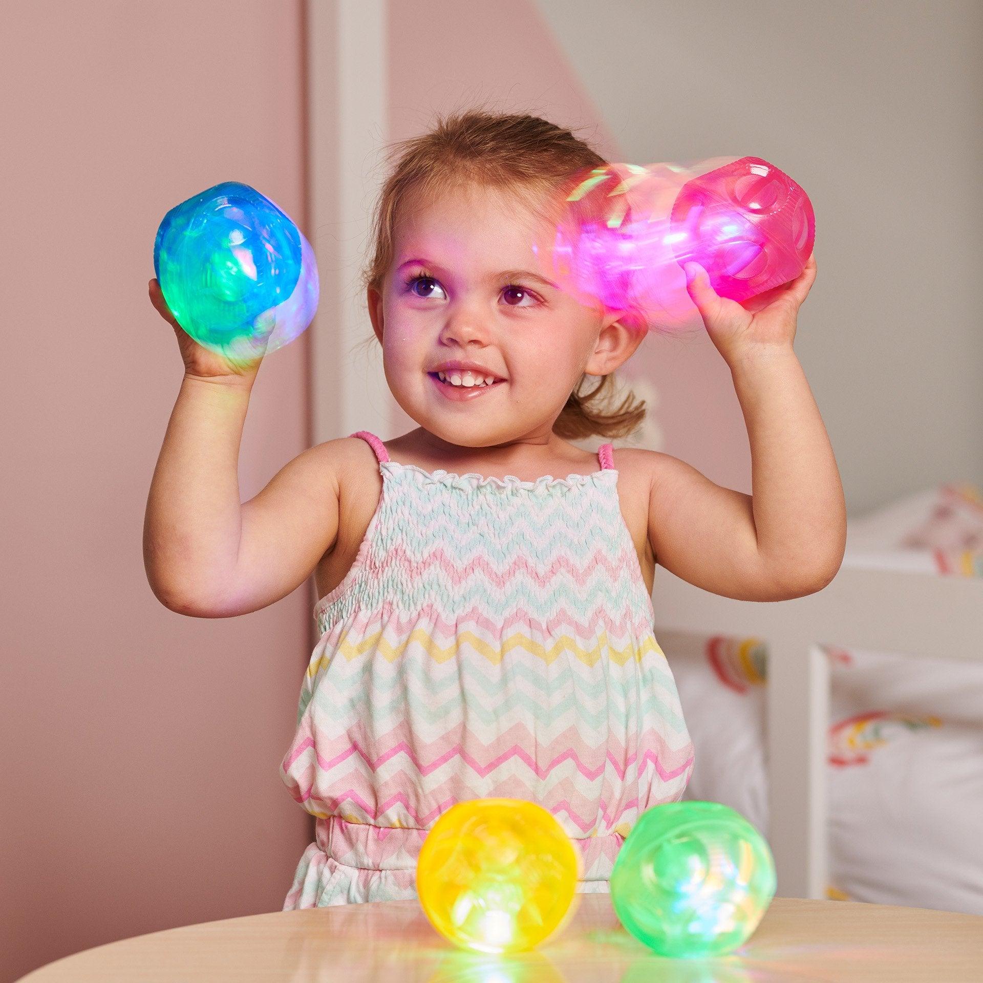 Small Irregular Sensory Flashing Ball Set - Baby&More