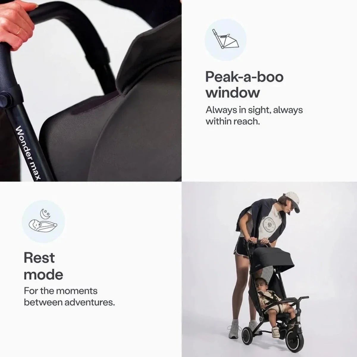 smarTrike Wonder Max Trike - Jet Black - Baby&More