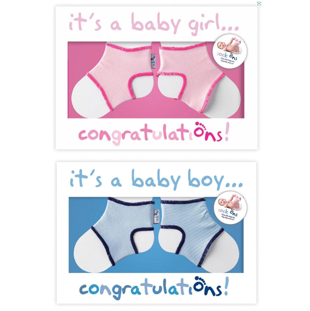 Sock Ons Congratulations Gift Card - Baby Girl or Boy - Baby&More
