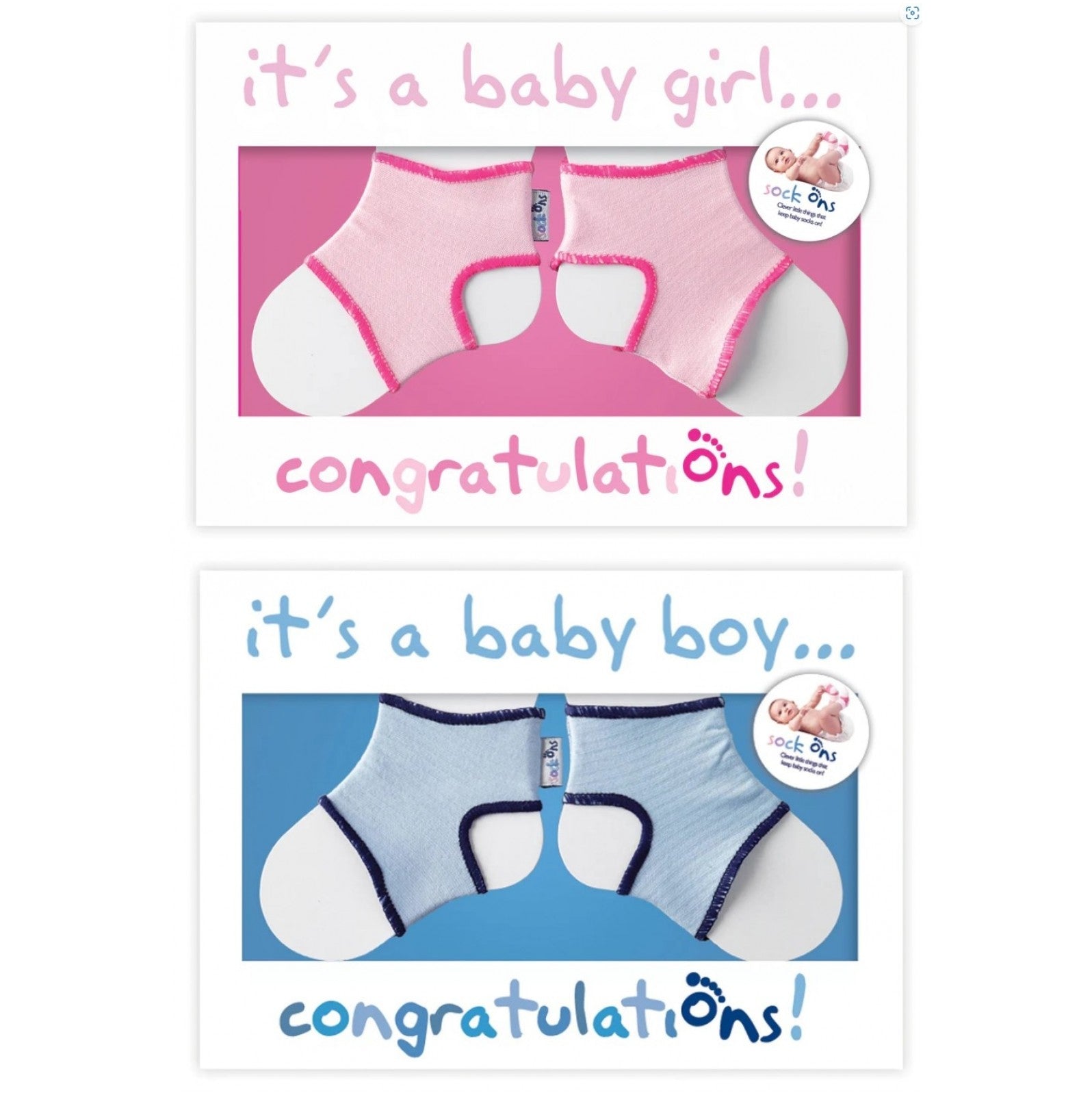 Sock Ons Congratulations Gift Card - Baby Girl or Boy - Baby&More