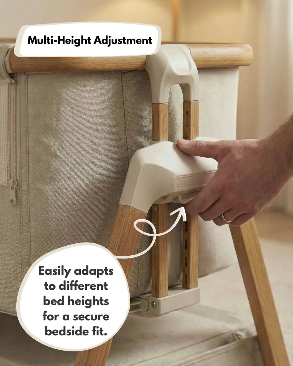Sona Bedside & Co - Sleeping Crib - Beige - Baby&More