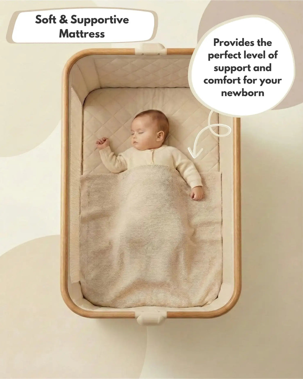 Sona Bedside & Co - Sleeping Crib - Beige - Baby&More