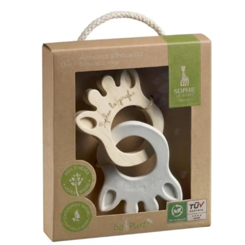 Sophie La Girafe So Pure Silhouette Teething Rings - Baby&More