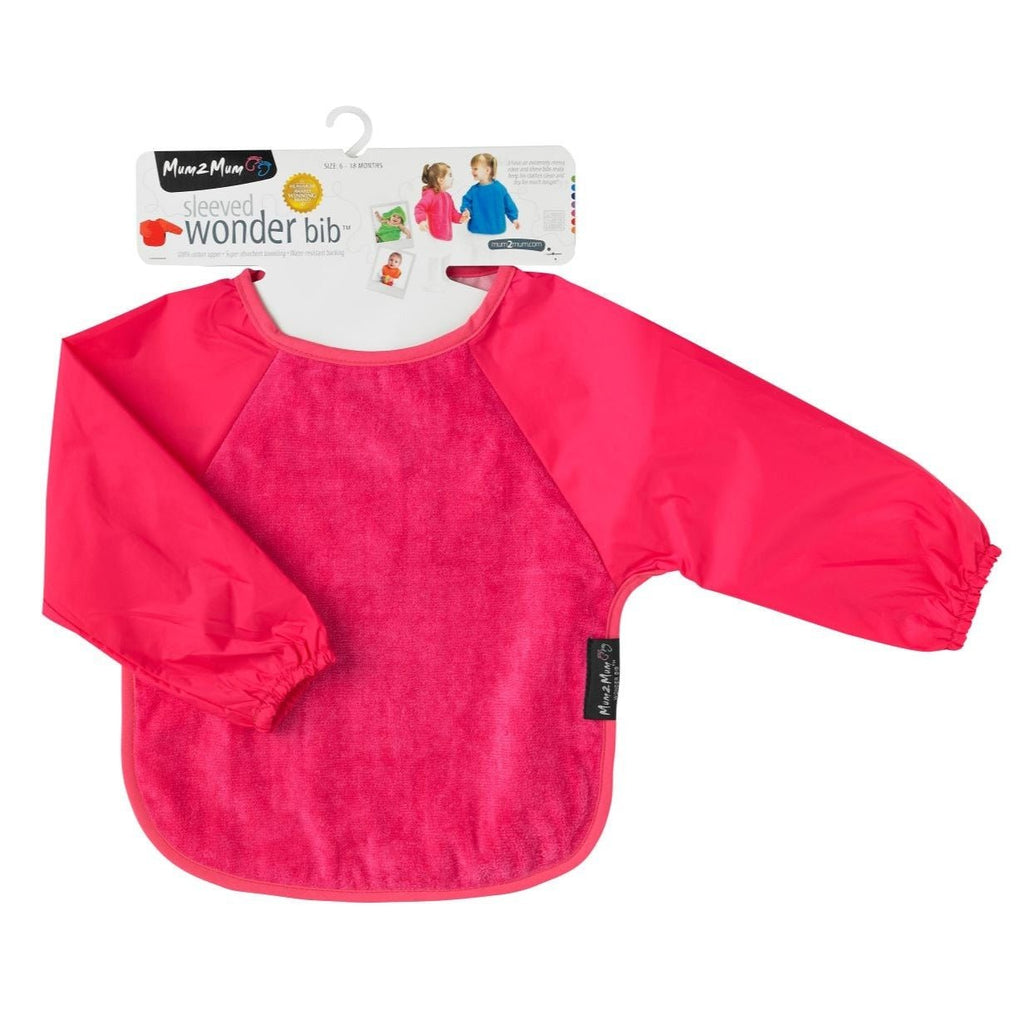SPECIAL OFFER 3 PACK - Mum 2 Mum Long Sleeved Wonder Bibs LARGE (Selected Colours) - Baby&More