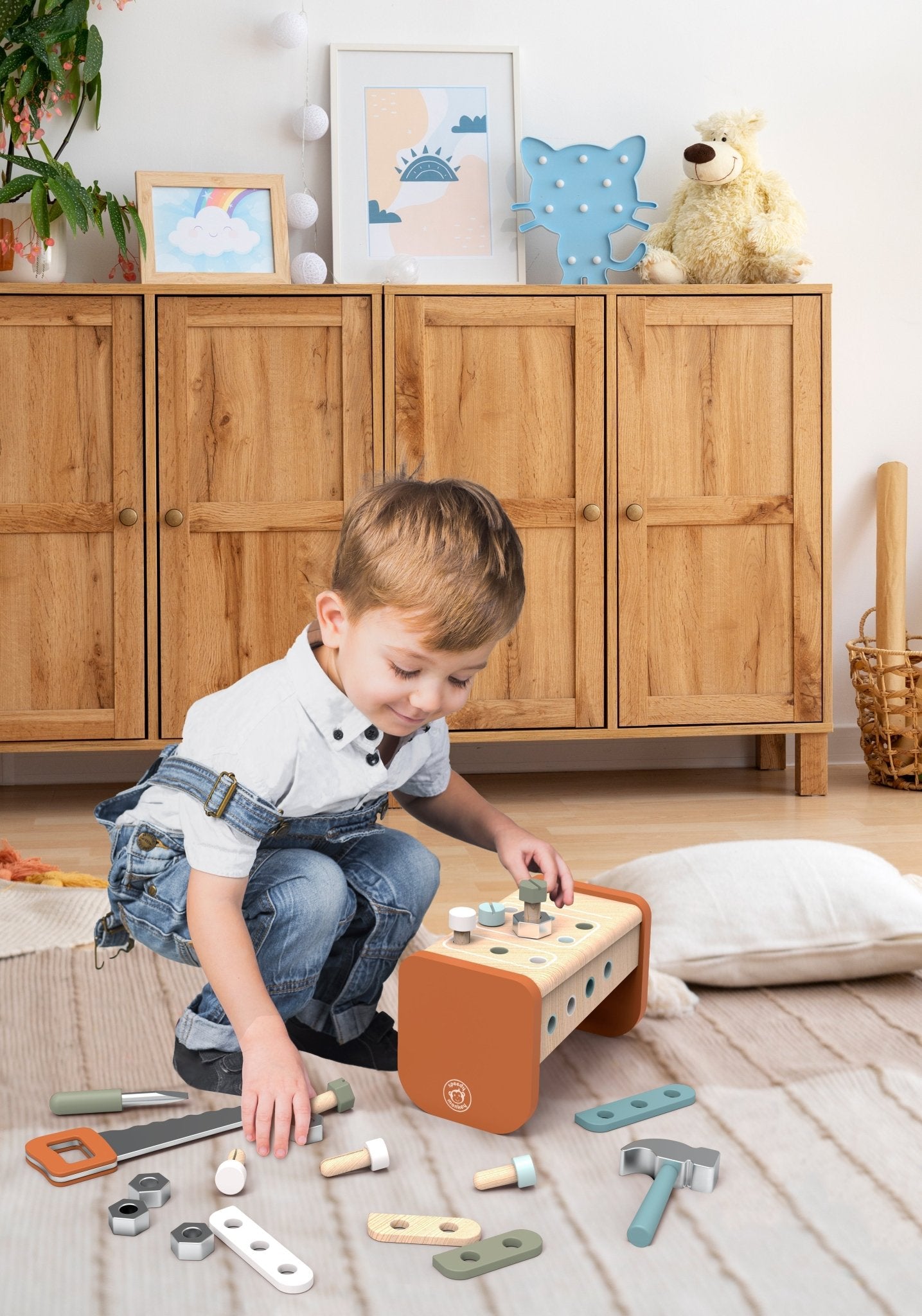 Speedy Monkey 2 in 1 Tool Box & Workbench - Baby&More