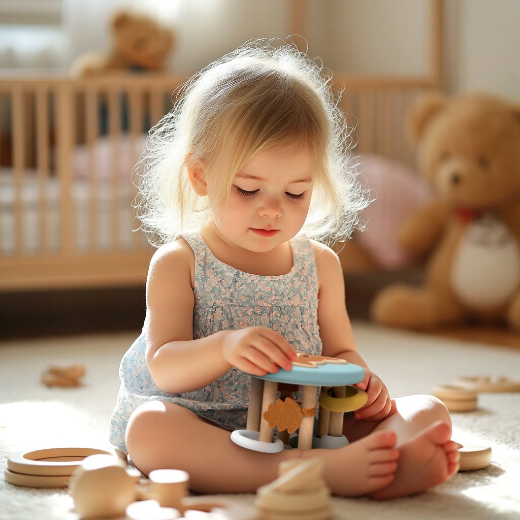 Speedy Monkey Big Wooden Roller Rattle - Baby&More