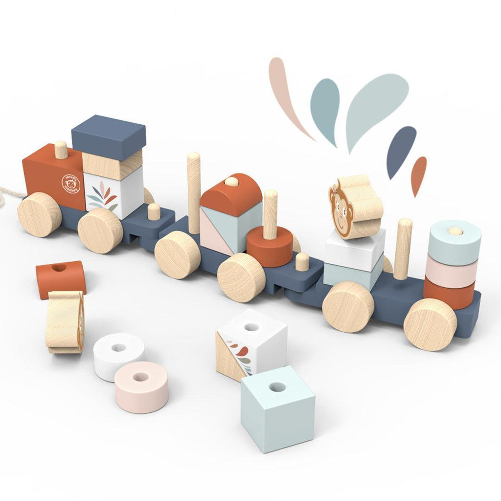 Speedy Monkey Wooden Train Stacker