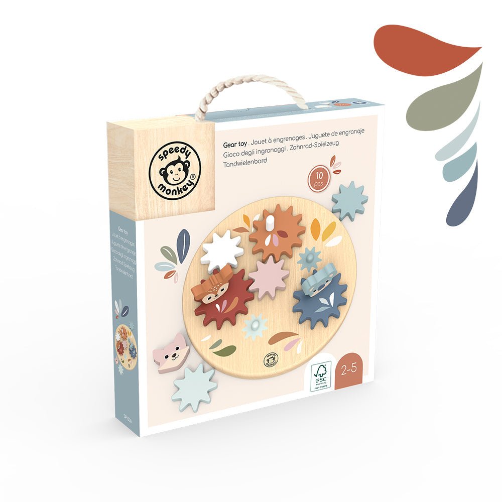 Speedy Monkey Wooden Gear Toy - Baby&More