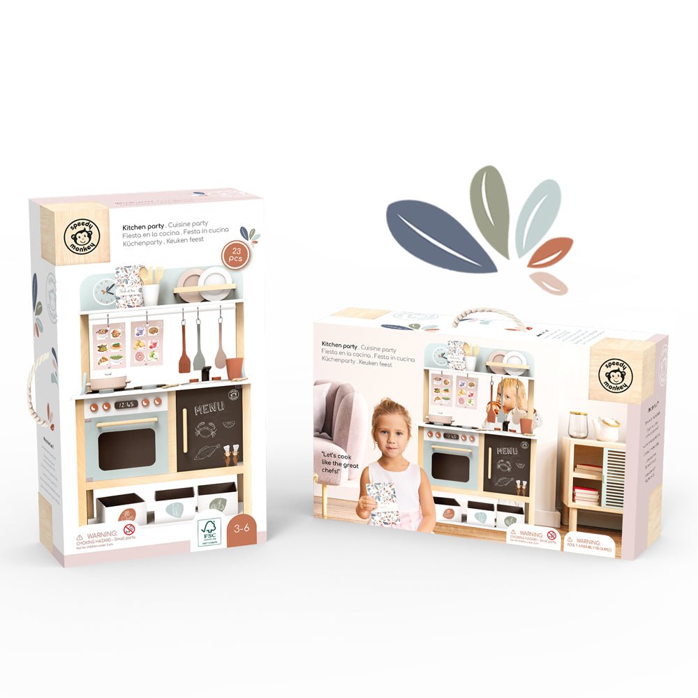 Speedy Monkey Wooden Kitchen with Accessories - Baby&More