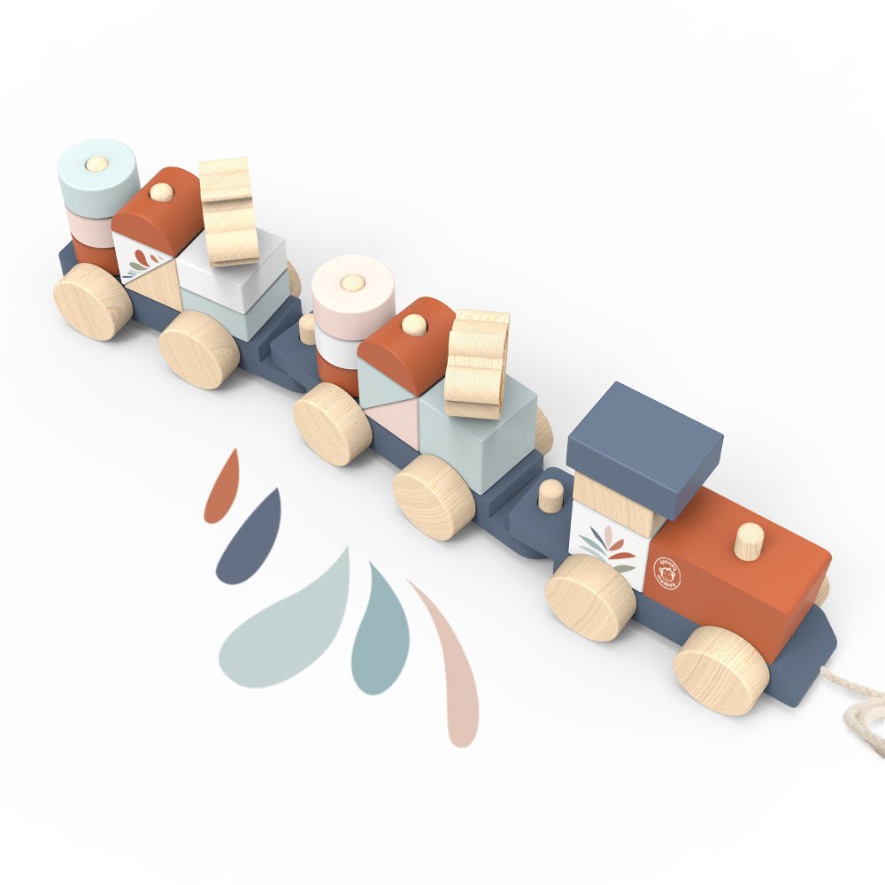 Speedy Monkey Wooden Train Stacker - Baby&More