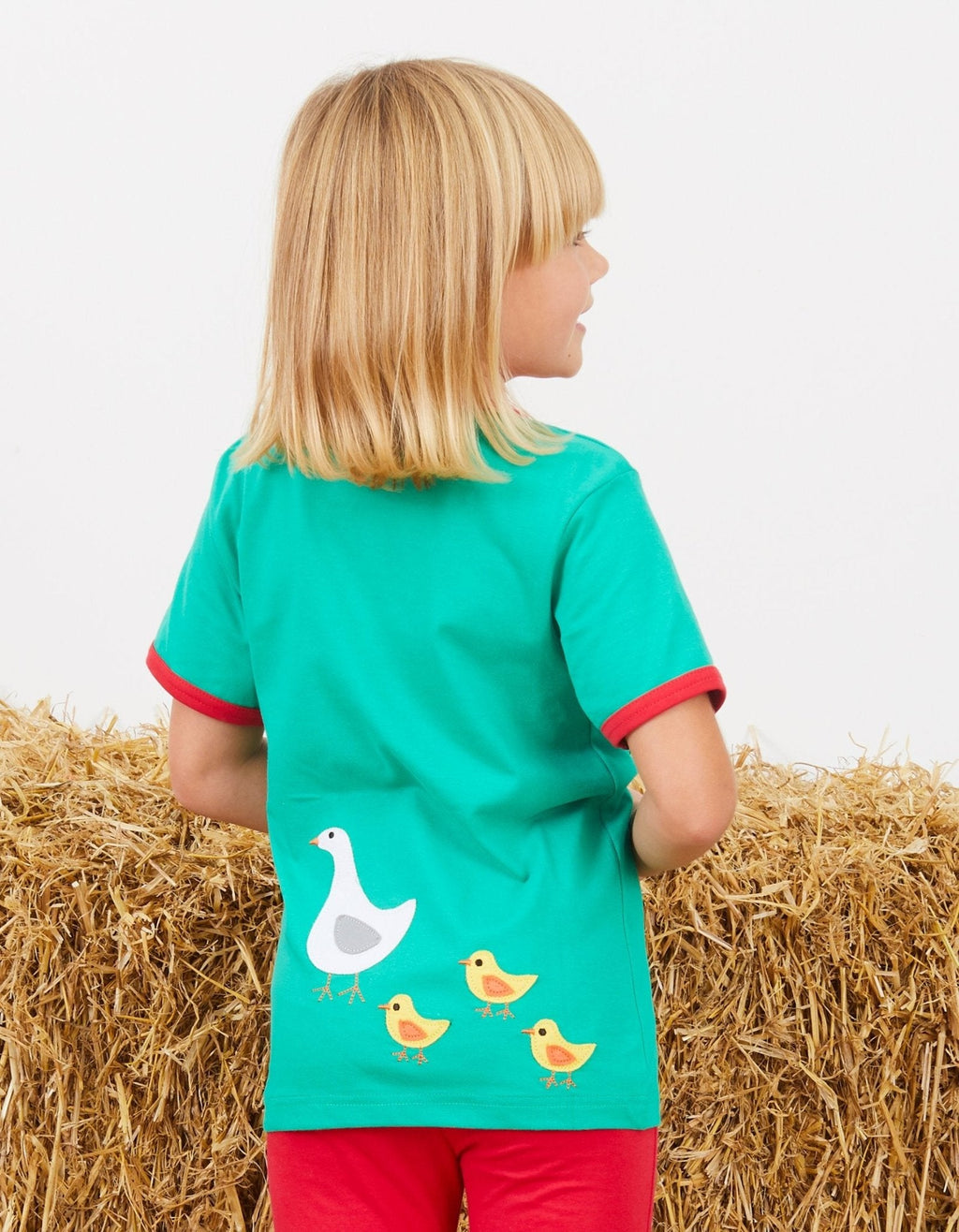 Toby Tiger Organic Applique Short-Sleeved T-Shirt - Animal Farm
