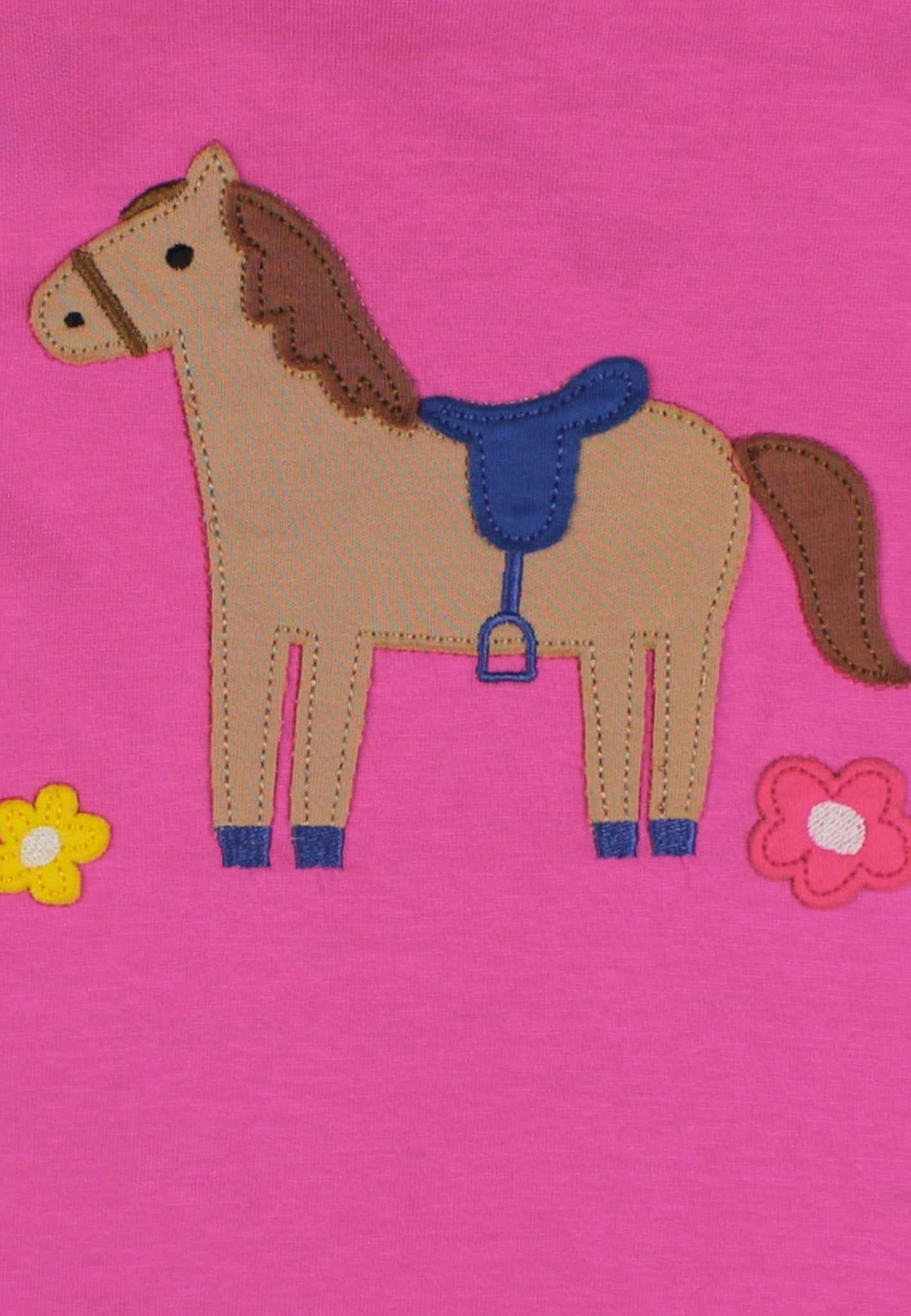 Toby Tiger Organic Applique Short-Sleeved T-Shirt - Hillside Pony